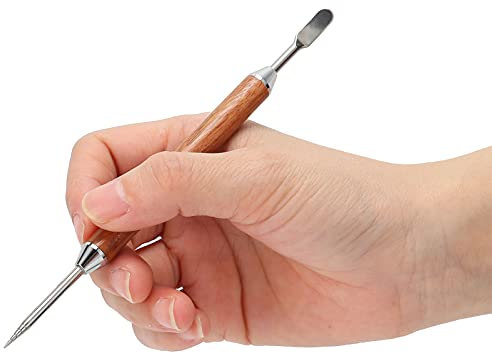 Latte Art Pen, Coffee Latte Needle, Stainless Steel Coffee Needle,Coffee Latte Needle,Latte Art Pen with Wood Handle DIY Coffee Decorating Tool,for Making Latte Art