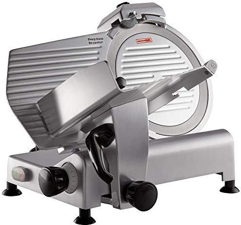 Electric Food Slicer Commercial Deli Slicer 240W Hotpot Beef Mutton Chips Cutting Machine 10 Inch 12inch Blade Heavy Duty for Meat Chopper Butcher Cutter