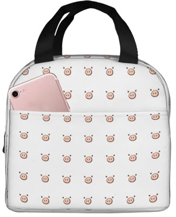 Bolsas de almuerzo aisladas para hombres y mujeres, bolsa térmica suave con nariz de cerdo para viajes, a prueba de agua, lonchera pequeña para adultos, para hombres y mujeres, bolsa de almuerzo para