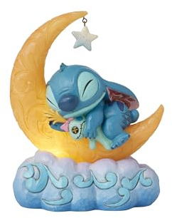 Disney Traditions Stitch and Scrump On Light Up Moon - Figura Decorativa