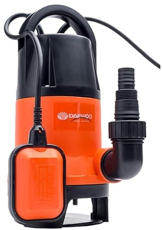 Daewoo Electrobomba Sumergible DAEQDP70P - 750 W, Caudal 12.500 L/h, Altura Elevación 8 m, Cable 10 m, Protección IP68/B, Diámetro Salida 1 700178