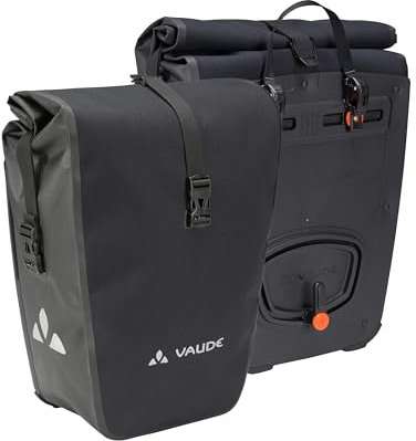 VAUDE Aqua Back Supreme – wasserdichte Fahrradtasche für Gepäckträger 2 x 24L, Fahrrad Gepäckträgertasche hinten, Hinterradtasche fürs Fahrrad, robuste & nachhaltige Packtasche – Made in Germany