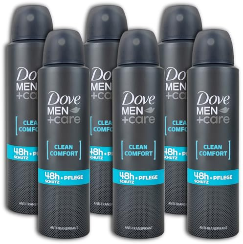 Dove Men+Care - Desodorante en spray antitranspirante (6 unidades, 150 ml, 6 unidades)