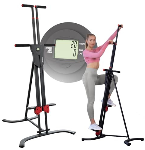 Hop-Sport 2in1 Stepper & Vertical Climber - Anti-Rutsch Vertical Climber Stepper klappbar und verstellbar, ideal für Ganzkörpertraining und Homegym