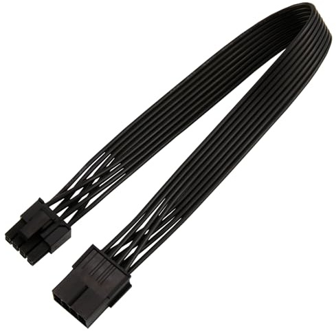 30CM 6+2 Pin PCI Express GPU Grafikkarten, Cable Extension PC, 8 Pin GPU Kabel Stromkabel Verlängerung, Female auf PCIe 8-Pin (6+2) Male Stromversorgungsadapter, Flexibles Erweiterungskabel für PC
