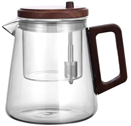 Glastekanna Med Infuser Glastekanna med Trähandtag och Sil