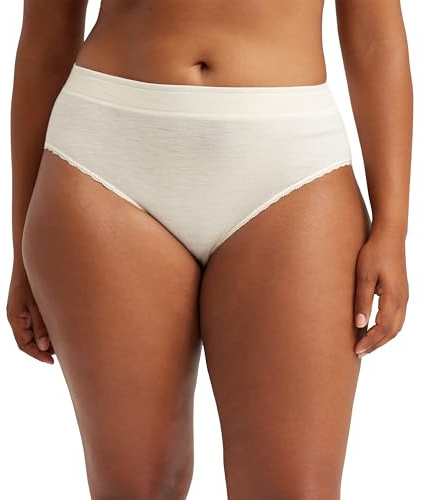 DILLING Culotte à Taille Haute en Laine mérinos et Soie pour Femme - Nature 34