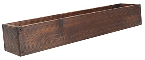 Maceta de Madera para Jardín o Balcón, Café, Retro, para Suculentas | Jardineras Rectangulares Grandes Exterior, Macetas Suculentas, Macetas para Cactus y Suculentas