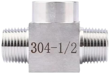 High Pressure 1/8 1/4 3/8 1/2 3/4 1 NPT Male Female Tee 3 Ways 304 Stainless Steel Pipe Fitting Block Splitter 1Pcs(BSP_3/8)