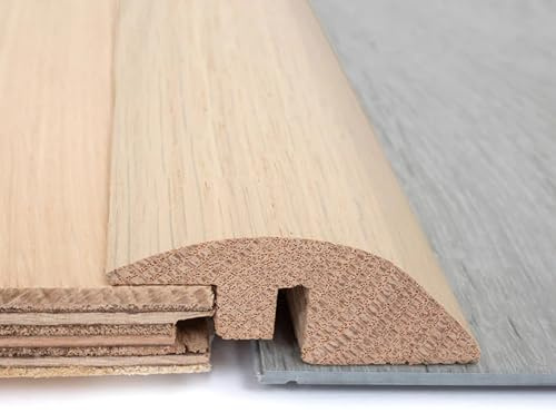Project DIY® Solid European Oak Ramp Reducer Threshold Bar | 900mm Length Door Transition Trim | 22mm Height | 59mm Width | for Laminate, Vinyl, Carpet and Hardwood Floors (Invisible Oiled Oak)