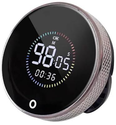 CQEAZ Digitaler Küchentimer, magnetischer Eier-Timer mit LED-Anzeige, wiederaufladbarer ABS-Timer zum Kochen, Backen, Fitness und Studium, Küchentimer