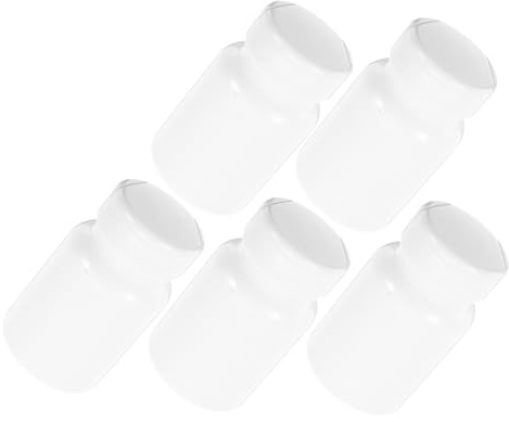 MUELODSIC 5 piezas Frascos de Plástico para Pastillas con Tapa Hermética Portátiles y Duraderos Contenedores para Almacenamiento y Protección contra Humedad Organizador Compacto para