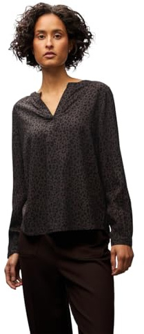 Street One Damen Split Neck Leo Bluse