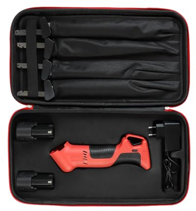 Zambuph Coltello elettrico in acciaio inossidabile con manico antiscivolo per taglio di precisione Coltello da intaglio elettrico affilato per carne e tacchino, 2 batterie