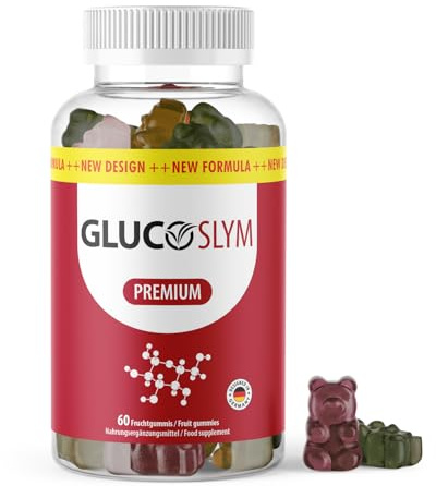 GlucoSlim Gummibärchen | Idealer Begleiter für Ihr Wohlbefinden | Hochwertige Inhaltsstoffe | 60 Fruchtgummis