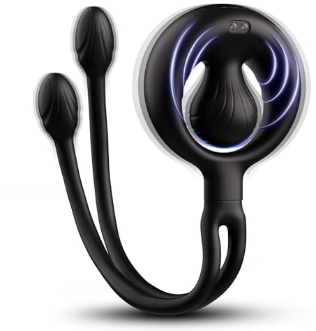 Anillo vibrador para el pene Juguetes anales，4 motores anillo vibradorador pene clítoris juguetes eróticos para pareja sexuales Vibrador de próstata para hombres con 10 vibraciones para erecciones