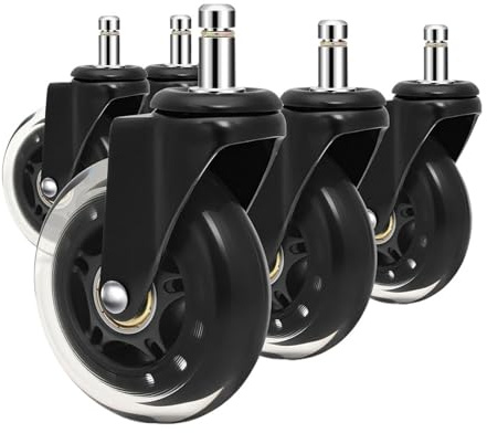 5 Stück universelle, geräuscharme Lenkrollen 10 mm/11 mm, Ersatzrollen for Bürostühle, 360° drehbar, Möbelbeschläge(11MM)