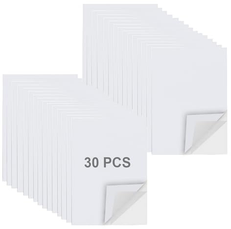 30 Lámina adhesiva transparente de doble cara A4, 29x21cm, para libros