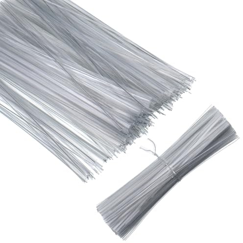 Thinp 1000 Pcs Clear Twist Ties, 4 Inch Metal Wire Twists Tie Reusable Plastic Twist Ties for Plastic Bags Bread Coffee Bags Gift Wrapping Cords - Garden Plant Tie Strips, Flexible and Coated