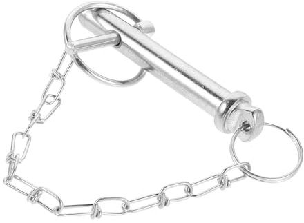 GANAZONO Perno di Bloccaggio con Catena per Rimorchio 8000 Libbre Accessorio per Cavalletto Camper Perno di Sicurezza Asse Trattore Resistente alle Intemperie Montaggio Rapido per
