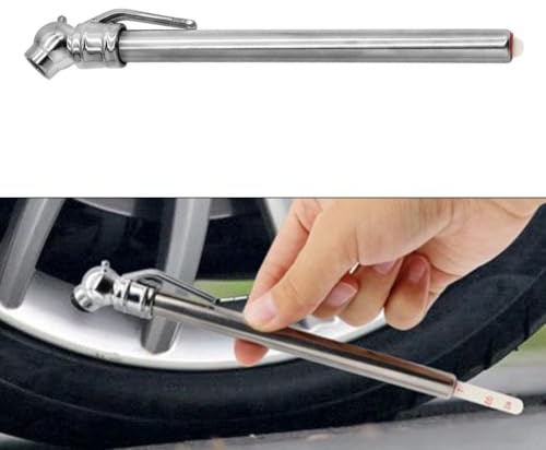 Manometro per pneumatici per auto, tester meccanico in metallo per la pressione dei pneumatici con design a penna, portatile e leggero per un facile utilizzo e conservazione