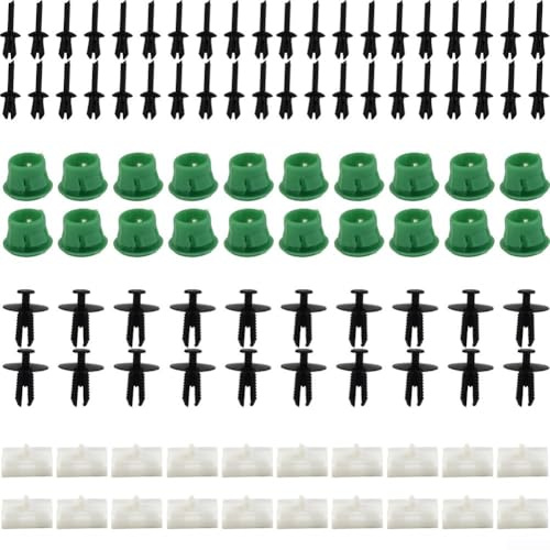 Gdfnmogo 80 Stück für E36 Seitenschweller-Clips, Wippverkleidungs-Verschlüsse, Kunststoff-Sicherungsclips für E36 316i 318i 1990–2000 Modelle