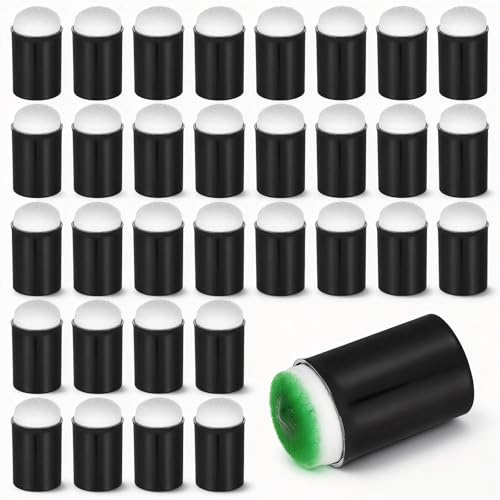 JJUNW 30 Stück Finger Schwamm Daubers, Multifunktional Fingerschwamm Finger Malerei Schwamm Für Malen Kunst Tinte Handwerk Kreide Karten Herstellung