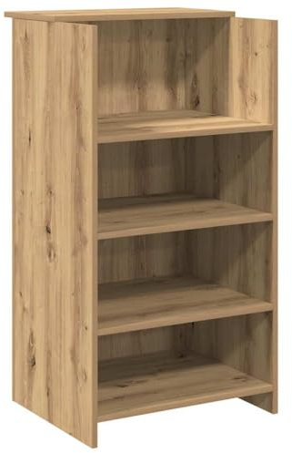 Mhdvray Bancone da ricevimento in rovere Artisan, 55 x 50 x 103,5 cm, compatto bancone per ricevimento in legno, moderno bancone con ripiano per ufficio, pratica, parrucchiere e negozi