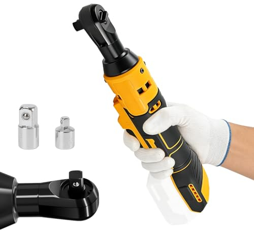 Chiave a cricchetto senza fili da 3/8 compatibile con batterie Dewalt 18 V 20 V, 80 N.m 280 giri/min con adattatori da 1/4 e 1/2 per riparazioni auto e progetti fai da te