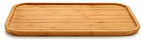 Bigbuy Home S3603041 Bandeja de Aperitivos, Bambú, 24 x 1.5 x 36 cm, Bamboo