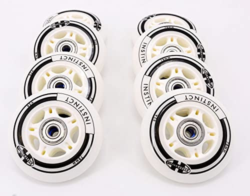 Bullzeye 8er Set Instinct by Hyper Rolle 78mm/82a + Lager ABEC7 + Alu-Spacer 8mm fertig montiert passend für Rollerblade