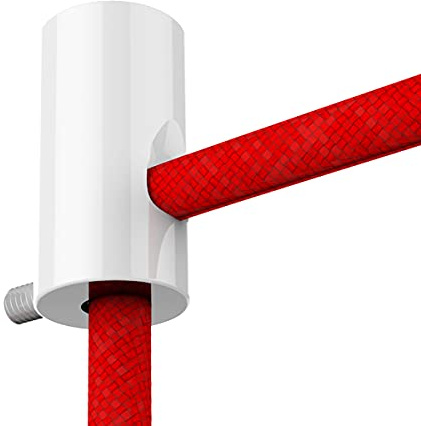 ZOHAR 3 Stück Deckenbefestigung Aufputz-Kabelhalter Wand- und Deckenpins Kabelaufhängung Kabelbefestigung Affenschaukel Kabelhänger mit Schrauben & Dübeln für Textilkabel Lampe DIY Weiß | Wand und Deckenpins Kabelaufhängung Kabelbefestigung Affenschaukel Kabelhänger mit Schrauben/Dübeln Lampe DIY ABS-Kunststoff
