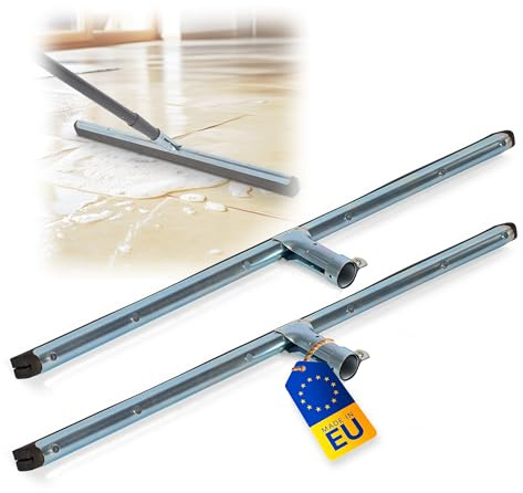 Novatool 2X Fliesenabzieher Dusche 60 cm Boden Wasserabzieher für Boden Garten Bad Fliese Glas Terrasse Fenster Auto Wasserschieber Edelstahl Boden Pool Badabzieher XXL breit Abzieher - ohne Stiel