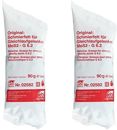 2X 90g Febi 02582 Hochtemperaturfett Gleichlaufgelenkfett MoS2 Molybdänfett