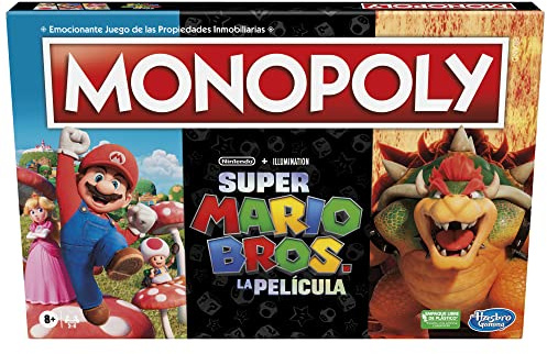 Hasbro - Juego de Mesa Monopoly basado en la película The Super Mario Bros - Incluye Token de Bowser
