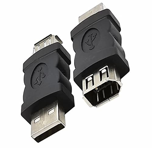 LBSC 2 Pieces Firewire IEEE 1394 6 Pin USB Adapter Firewire to USB Converter for Printer, Digital Camera, PDA, Hard Disk,Scanner