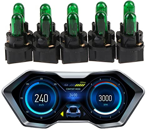 Lampadine LED T5 per auto,Lampadina LED per cruscotto 10 pezzi - del cruscotto Gruppo di strumenti Indicatore del veicolo Lampadine a LED