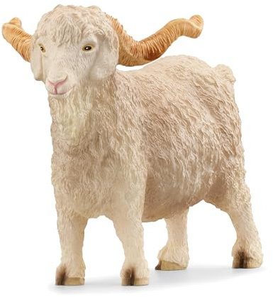 Schleich Farm World | Cabra de Angora 13970 | Figura de Granja Figuras de Animales realistas | Idea de Regalo niñas & niños | Juguete Granja Desde 3 años | 5 x 9 x 7 cm
