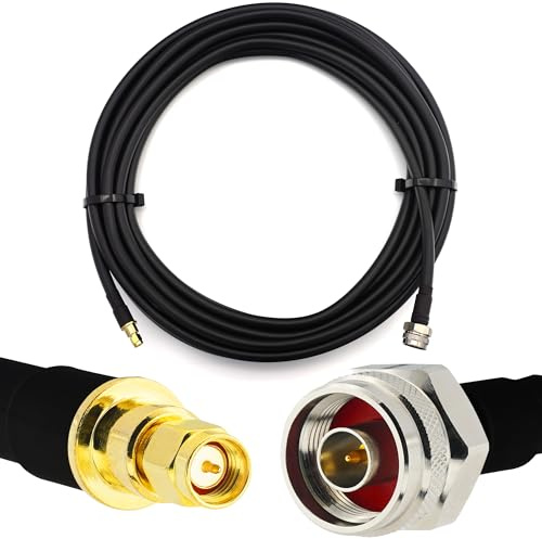 RANGEFUL 7m N maschio (Hex) a SMA maschio Cavo coassiale impermeabile IP67 50Ohm HF-400 flessibile (equivalente a LMR400 UF UltraFlex) — per antenna router wireless mobile WiFi LTE GSM 4G 5G 6G 6G
