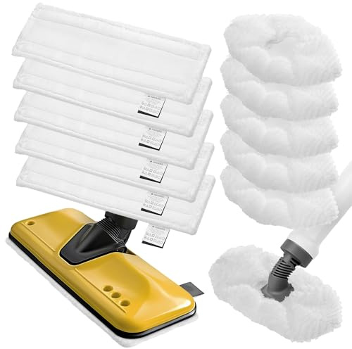 Navaris Panni Lavapavimenti - Panni in Microfibra - Compatibile con Kärcher Serie EasyFix SC 2 a SC 5 - Stracci di Ricambio in Microfibra - per Pavimenti e Vetri - Set 5 + 5
