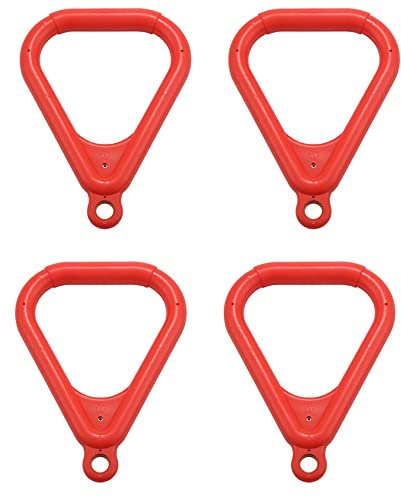 HOMEDEK 8 Pcs Trapeze Ring Swing Set Play Set Playground Trapeze Bar Jungle Gym Monkey Bar Ring Trapezoidal Ring