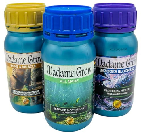 Madame Grow - Engrais Hydroponique Professionnel - Kit Green Sad 3 x 250ml - pour Tous Types de Plantes