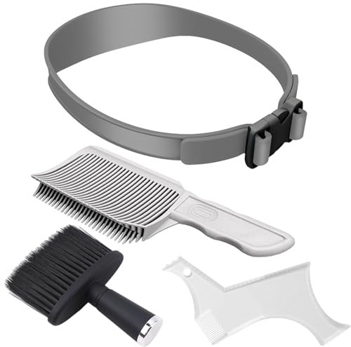 WhaleO Hårklippningskam hårklippning band hår klippning set hårklippning stencil hårklippning hjälp fade guide övergång kam hårklippningsmaskin barberare kam skägg stencil frisör borste