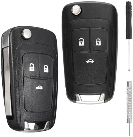 Alppihym 2 Piezas 3 Llaves Compatible con Vectra, Tigra, Signum, Compatible con Astro, Astra, Captiva, Cruze, Spark – Estuche de Llaves sin Logotipo sin componentes electrónicos (Juego de 2)