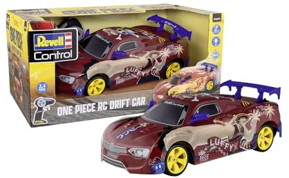 Revell Control Itasha Drift Car I Anime RC Car One Piece I Driftfunktion I Mit LED Unterbodenbeleuchtung I Robust und Wiederstandsfähig I Glatte Driftreifen