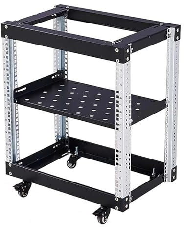Elitix HiFi Rack Verstellbares Regal für Audiogeräte-Rackschrank, Komplettes Rack-Stereosystem für Verstärker zu Hause, Medienständerregale/AV-Komponentenmöbel(D 51cm(20 1/8),51X80.8cm)