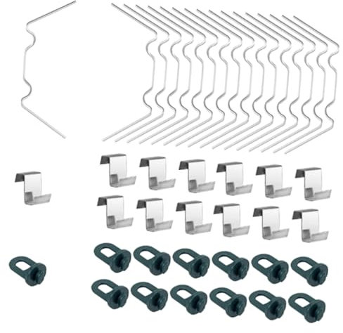HOMOCONO 1juego Clip De Acristalamiento Para Invernaderos Anillos De Fijación De z y Clips w Para Paneles De Accesorios y Resistentes Corrosión Para y Flores