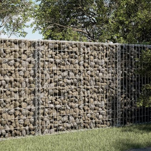 Générique Panier Gabion avec Couvercle 100x50x100 cm Fer galvanisé,Jardinage,Pots & cache-pots-3295142