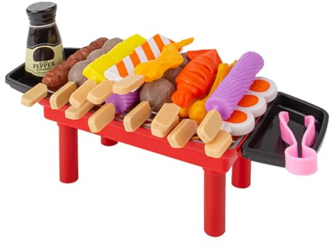 BBQ Grill Spielzeug, 21/27 Stückbarbecue Spielzeug, Garten Spielzeug Kinder Grill, Rollenspielzeug Kleines Spiel Camping Spielzeug Set Für Kleinkinder jungens Und Mädchen Geschenke, Kochspielset