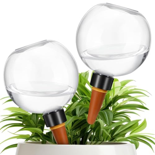 Bewässerungskugeln Groß, 2X500ML Selfs Wasserspender Pflanzen, Automatische Pflanzenbewässerungsgeräte Mit Terrakotta Spikes, Selbstbewässerung Pflanzen Globen Geräte, Für Indoor Outdoor Pflanzen